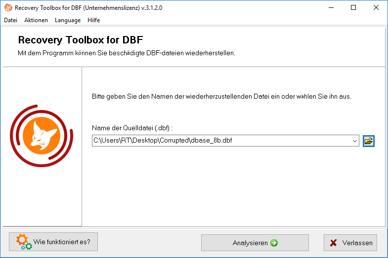 .dbf-Wiederherstellung