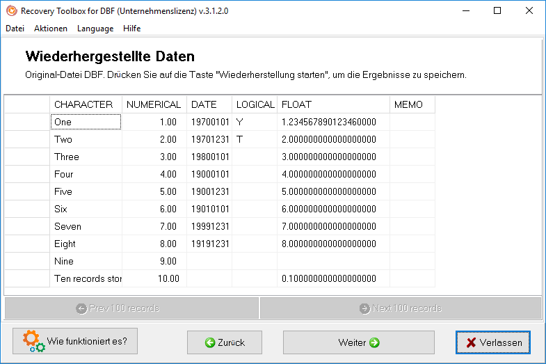 foxpro Reparaturdienstprogramm