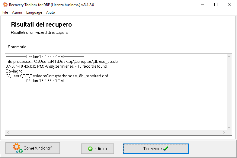 software di recupero dbf