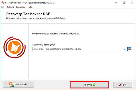 dbf fix tool