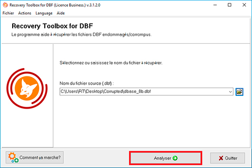 comment réparer un fichier dbf corrompu gratuitement