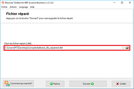 logiciel de récupération de fichiers dbf téléchargement gratuit