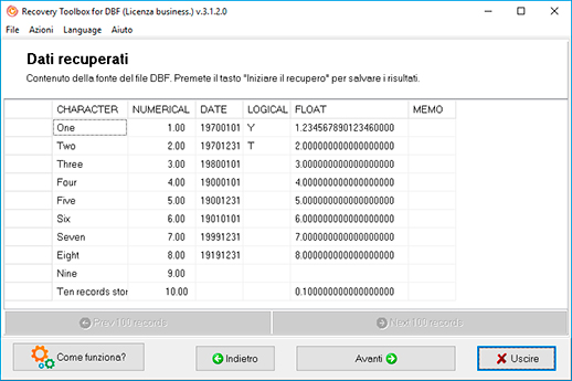 file .dbf
